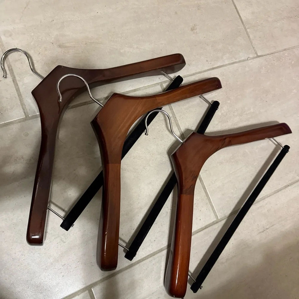 H. M. Cole Custom Clothiers Wooden 3 Thick Coat Hangers